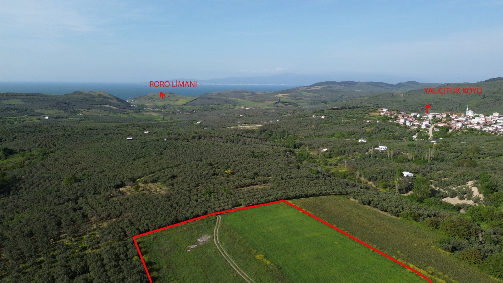 Mudanya Yalıçiftlik’te Yatırım Değerli Deniz Manzaralı Tarla